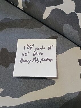 Black And Grey Camo Fabric